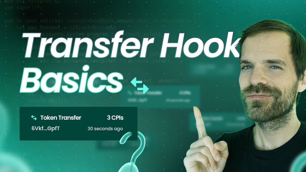 Solandy's Transfer Hook Basics thumbnail featuring code snippets and tutorial highlights