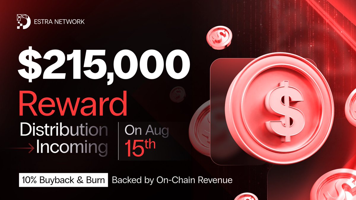 Destra Network (@destranetwork) on Twitter photo $DSYNC ๐๐๐ฐ๐๐ซ๐ ๐๐ข๐ฌ๐ญ๐ซ๐ข๐๐ฎ๐ญ๐ข๐จ๐ง | $๐๐๐,๐๐๐ ๐ข๐ง $๐๐๐
The next batch of ETH rewards for stakers and node runners goes live on August 15, fully backed by real revenue from Destraโs enterprise solutions.
๐๐ก๐ข๐ฌ ๐ซ๐จ๐ฎ๐ง๐: $๐๐๐,๐๐๐ ๐ข๐ง ๐๐๐ $DSYNC ๐๐๐ฐ๐๐ซ๐ ๐๐ข๐ฌ๐ญ๐ซ๐ข๐๐ฎ๐ญ๐ข๐จ๐ง | $๐๐๐,๐๐๐ ๐ข๐ง $๐๐๐
The next batch of ETH rewards for stakers and node runners goes live on August 15, fully backed by real revenue from Destraโs enterprise solutions.
๐๐ก๐ข๐ฌ ๐ซ๐จ๐ฎ๐ง๐: $๐๐๐,๐๐๐ ๐ข๐ง ๐๐๐