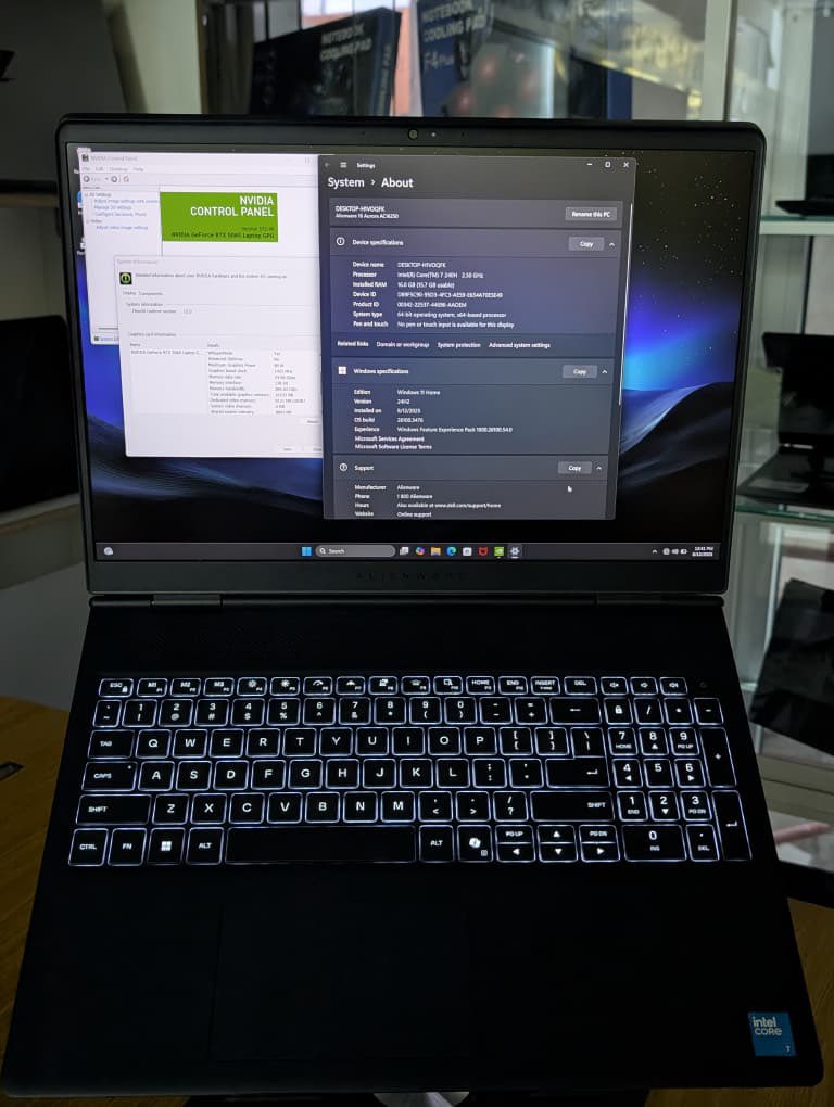 🚀BRAND NEW OUT OF BOX  ALIENWARE 16 Aurora (2025) 🚀💻🎮. Features: 16" WQXGA display, Intel Ultra 7 240H, 16GB DDR5 RAM, 1TB SSD, NVIDIA GeForce RTX 5060 8gb dedicated GDDR7. Suitable for gaming and heavy usage. 12 months warranty.

970,000xaf  negotiable