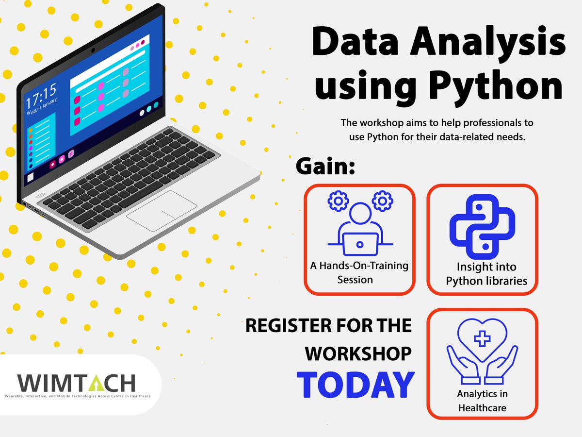 🛎️ Don't Forget!! 🛎️

📢 <<Join us on Friday for the #Data #Analysis using #Python #workshop!

👉 Whether you're new to #programming or an experienced #developer, it's easy to #learn and use Python.

👉 Don't miss out: eventbrite.ca/e/online-data-…