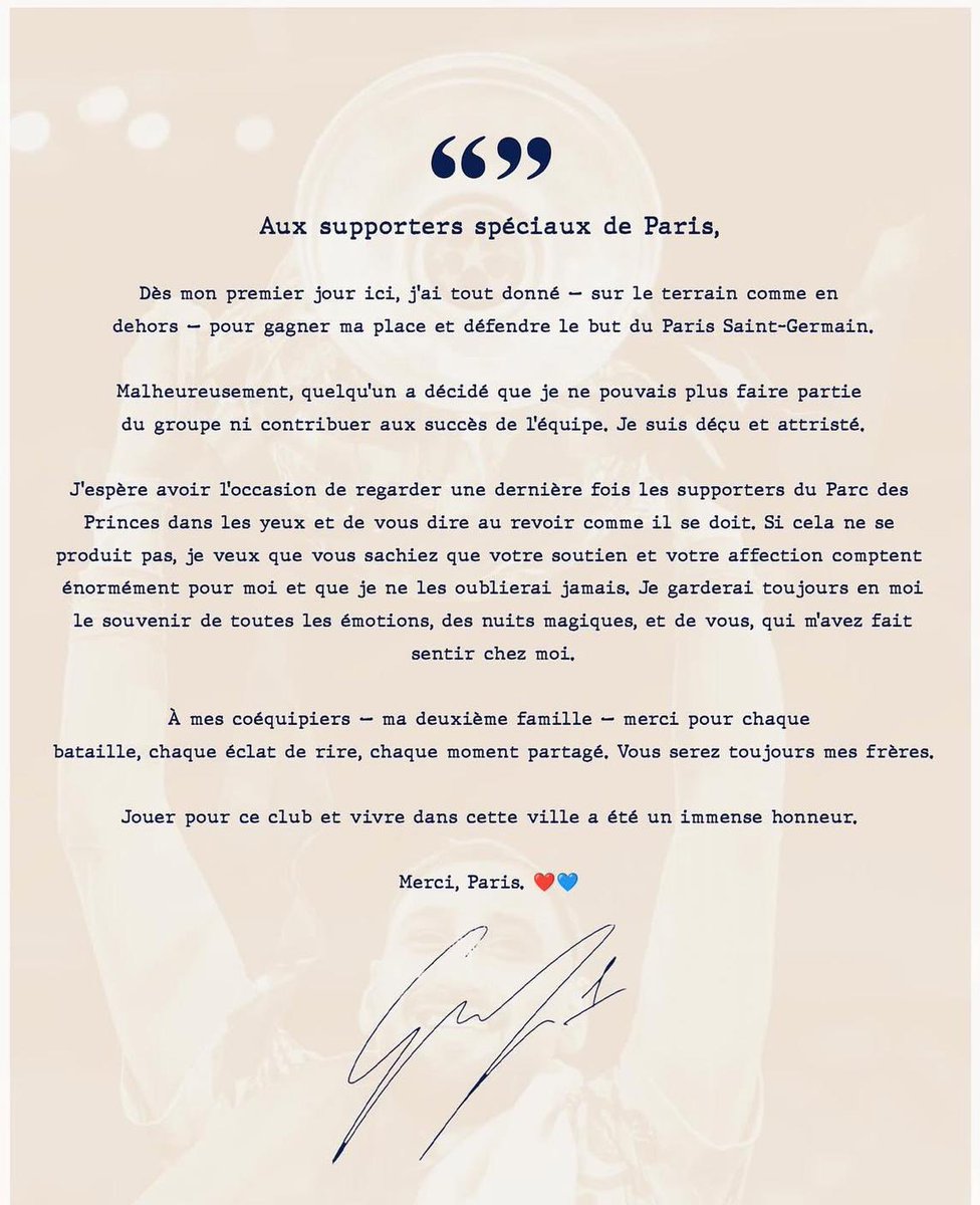 🚨💣 « 𝗠𝗔𝗟𝗛𝗘𝗨𝗥𝗘𝗨𝗦𝗘𝗠𝗘𝗡𝗧, 𝗤𝗨𝗘𝗟𝗤𝗨’𝗨𝗡 𝗔 𝗗𝗘́𝗖𝗜𝗗𝗘́ 𝗤𝗨𝗘 𝗝𝗘 𝗡𝗘 𝗣𝗢𝗨𝗩𝗔𝗜𝗦 𝗣𝗟𝗨𝗦 𝗙𝗔𝗜𝗥𝗘 𝗣𝗔𝗥𝗧𝗜𝗘 𝗗𝗨 𝗚𝗥𝗢𝗨𝗣𝗘 »

𝗚𝗜𝗔𝗡𝗟𝗨𝗜𝗚𝗜 𝗗𝗢𝗡𝗡𝗔𝗥𝗨𝗠𝗠𝗔 🇮🇹 𝗔𝗡𝗡𝗢𝗡𝗖𝗘 𝗦𝗢𝗡 𝗗𝗘́𝗣𝗔𝗥𝗧 𝗗𝗨 𝗣𝗦𝗚. 👋❤️💙