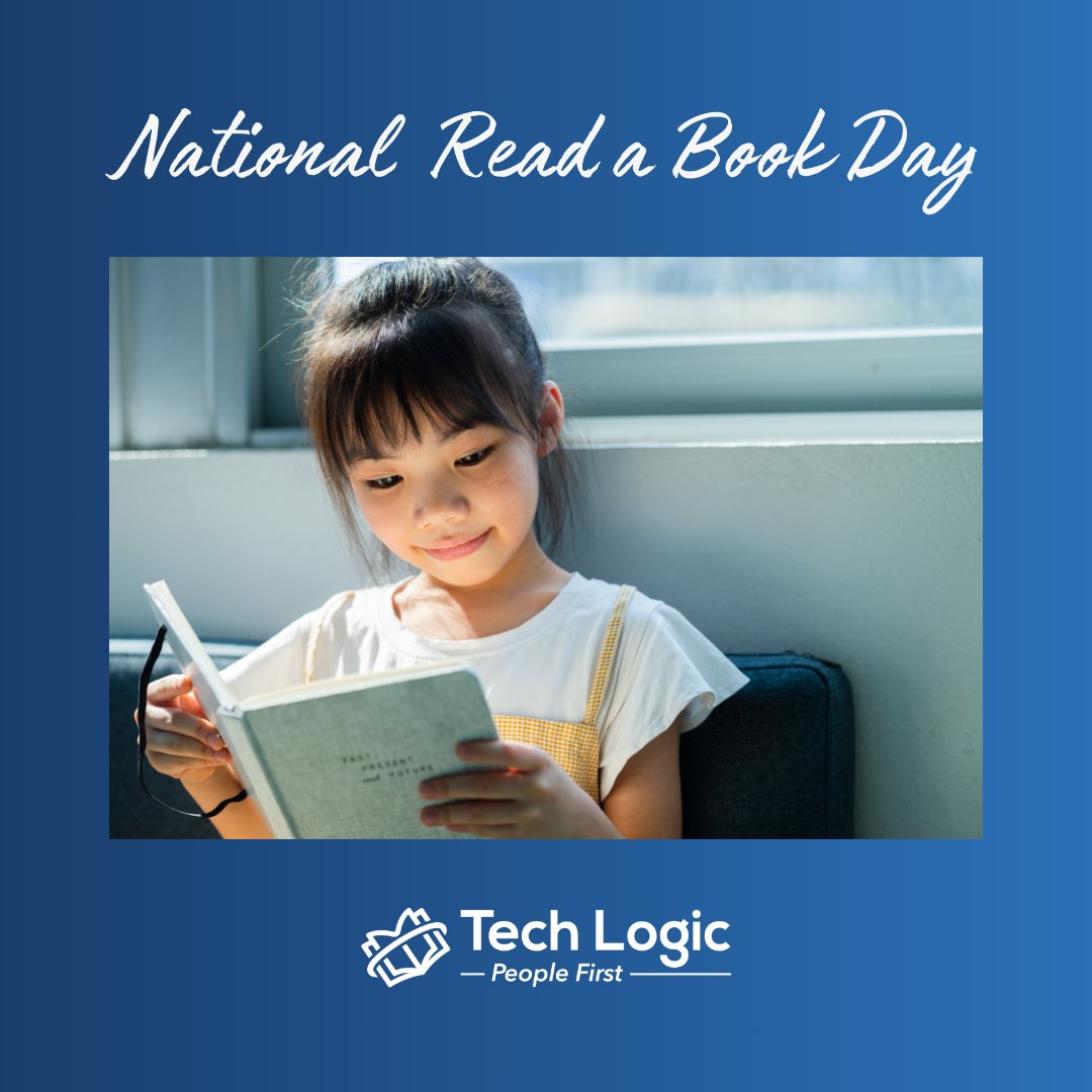 TechLogicCorp's tweet image. Happy National Read a Book Day! Reading improves memory and concentration and reduces stress. Sit back, relax, and read a book.