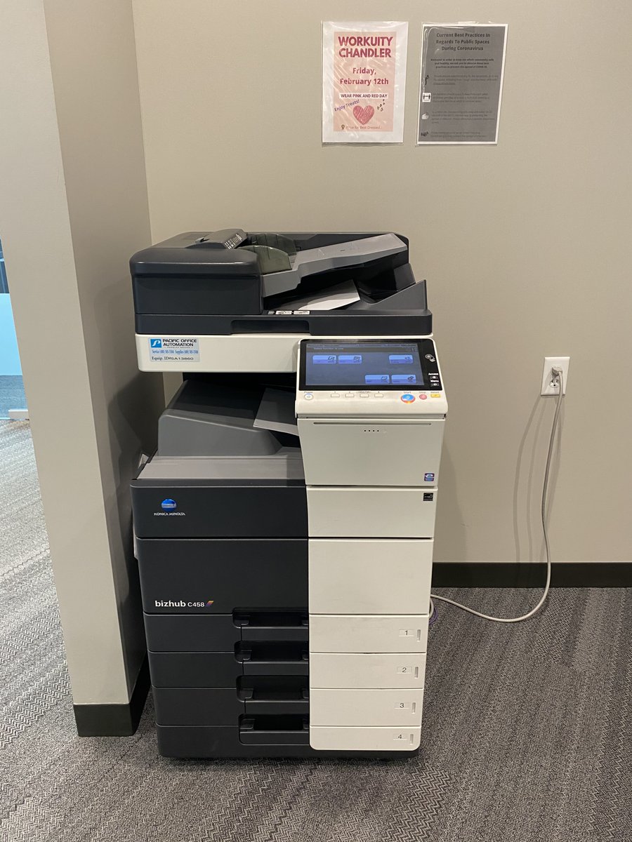 Say goodbye to bulky printers and hello to convenience at Workuity! 🖨️ 

Every membership includes access to secure, passcode-protected printing—no need to bring your own.

#coworkingoffice #chandleraz #biltmore #workfromanywhere #officeprinting