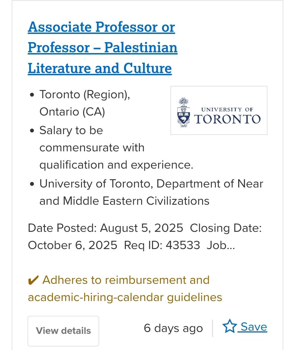 There is no fad that UofT hasn't eagerly embraced. The funny thing is that they want a mature scholar in a field that they invented two minutes ago.