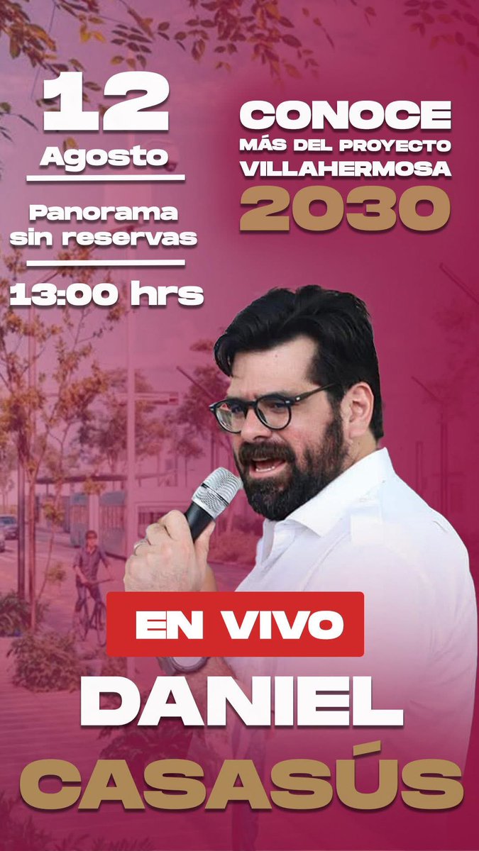 SOTOP Tabasco (@sotop_tab) on Twitter photo 🎙️ Sigue en breve la entrevista con el Secretario de Ordenamiento Territorial y Obras Públicas, <a href="/daniel_casasus/">Daniel Arturo Casasus Ruz</a>.
📡 En vivo por Panorama sin Reservas.
🔗 Míralo aquí: youtube.com/watch?v=SDodH5…
#EnVivo
#ObrasPúblicas
#PanoramaSinReservas 🎙️ Sigue en breve la entrevista con el Secretario de Ordenamiento Territorial y Obras Públicas, <a href="/daniel_casasus/">Daniel Arturo Casasus Ruz</a>.
📡 En vivo por Panorama sin Reservas.
🔗 Míralo aquí: youtube.com/watch?v=SDodH5…
#EnVivo
#ObrasPúblicas
#PanoramaSinReservas