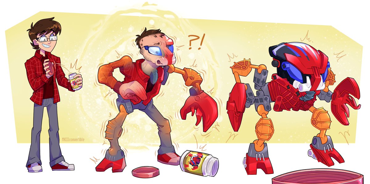 Bionicle Day was this past weekend (get it? 8/10? Like BIO?), which makes today a perfect time to share this sequence by the talented MkIIIConvertible - in which my sona transforms into the Bohrok, Tahnok, after cracking open a cannister!
#TFTuesday #TFEverday
#TF #Transformation