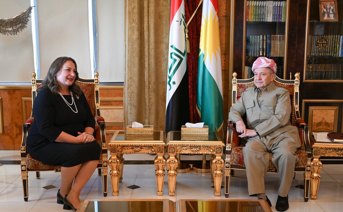 avankurdstan75's tweet photo. CGs #Bitner and #Green met with #KDP President #Masoud_Barzani to discuss the #US_IKR enduring friendship, economic and security partnership, and the importance of forming a new KRG cabinet. https://t.co/90191ye2y5