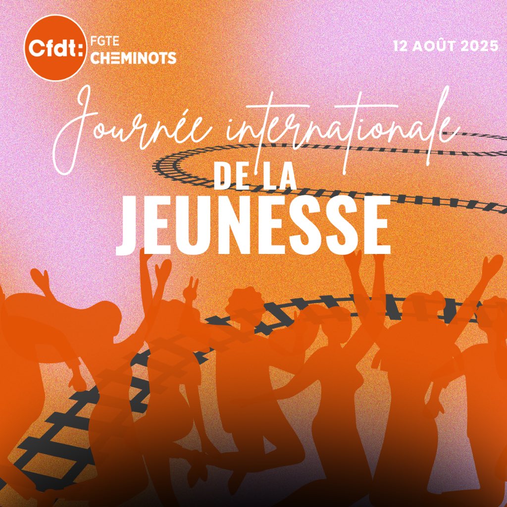 🚄 L’avenir du rail s’écrit avec les jeunes aujourd’hui.  Plus qu’un futur, les jeunes cheminots sont acteurs du présent syndical. Ensemble, nous avançons pour des conditions de travail dignes. 💪
🎉🎈Joyeuse journée internationale de la jeunesse ! #Youthday2025