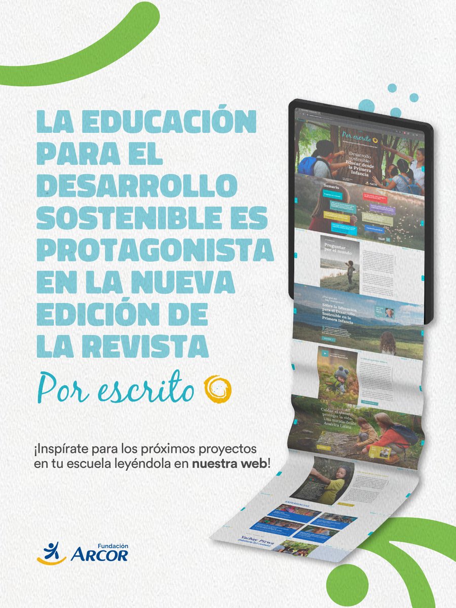 La Educación para el Desarrollo Sostenible es protagonista en la nueva edición de la Revista Por Escrito.
📷 Artículos de referentes
📷 Experiencias ganadoras de ediciones anteriores del Premio Mi Patio es el Mundo.
¡Inspírate para tus próximos proyectos!
fundacionarcor.org/porescrito