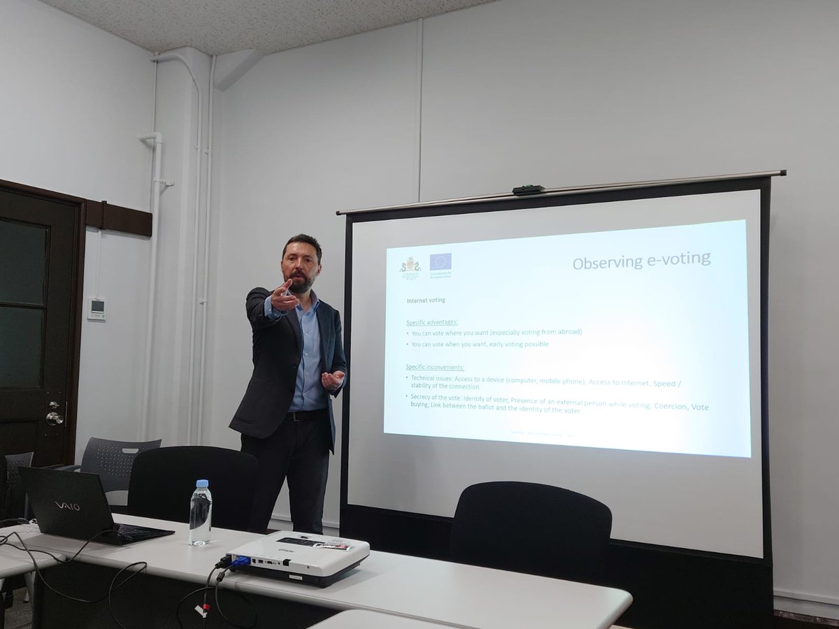 rdandoy's tweet photo. My presentation discussed the current challenges for monitoring #ElectronicVoting and #InternetVoting and presented best practices for observing electronic voting #ElectionObservation https://t.co/MbocHTC0Dp
3/5 https://t.co/fKs3mK1kFp