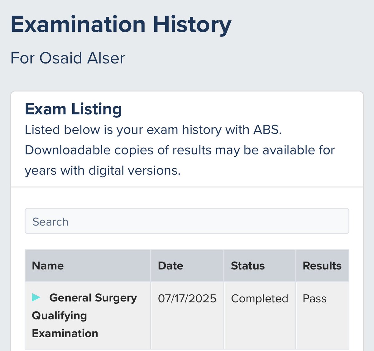 Osaid Alser, MD, MSc(Oxon) (@osaidalsermd) on Twitter photo Passed my American Board of Surgery (<a href="/AmBdSurg/">American Board of Surgery</a>) Qualifying Exam, one more step to be American Board Certified Surgeon 🥳
I dedicate this to my fellow Palestinians in Gaza who are still under genocide for nearly 2 yrs. I hope I will be able to give back and help out soon .. 🇵🇸🫶🏻 Passed my American Board of Surgery (<a href="/AmBdSurg/">American Board of Surgery</a>) Qualifying Exam, one more step to be American Board Certified Surgeon 🥳
I dedicate this to my fellow Palestinians in Gaza who are still under genocide for nearly 2 yrs. I hope I will be able to give back and help out soon .. 🇵🇸🫶🏻