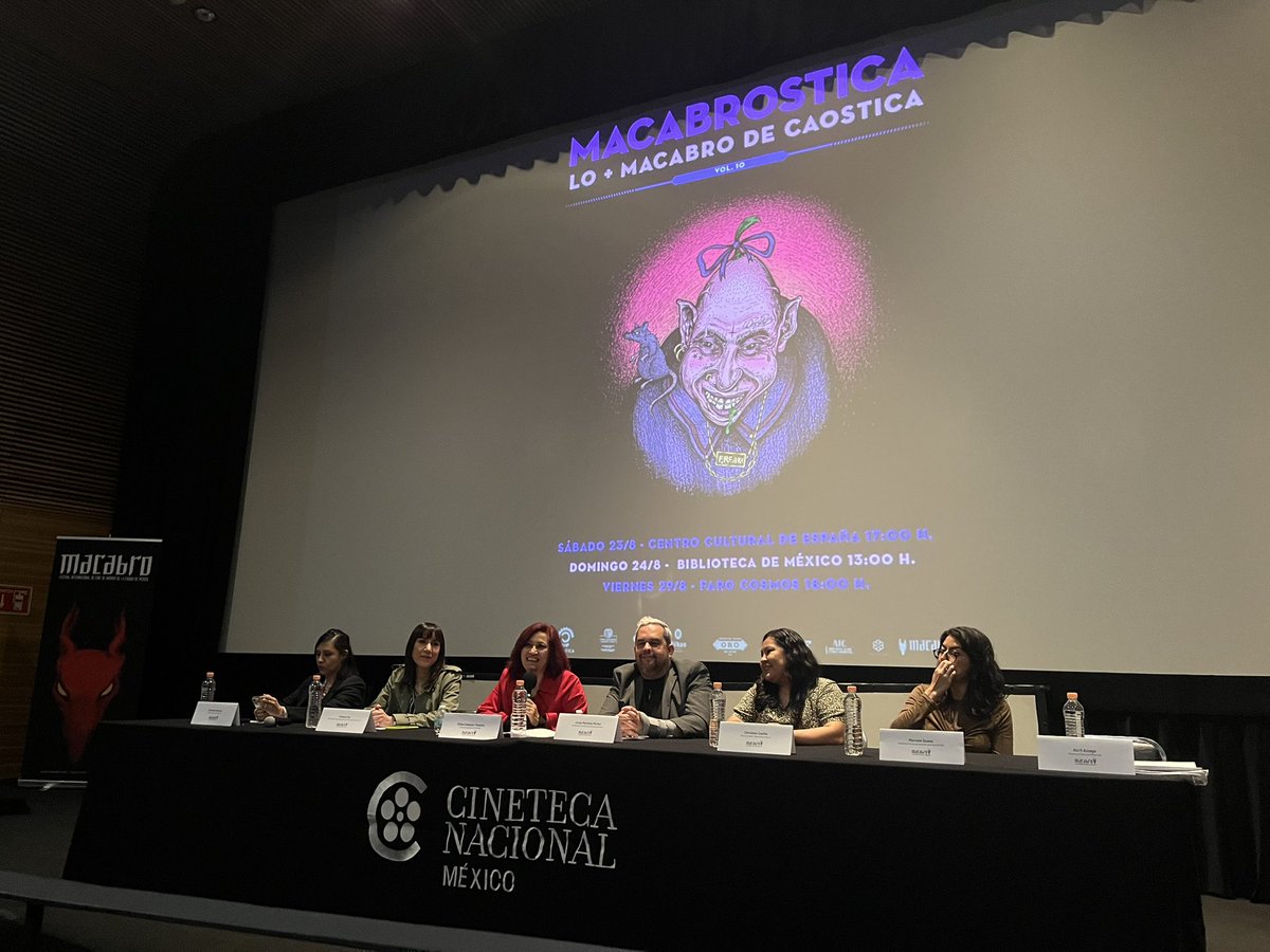 En la conferencia de prensa de nuestro festival mexa hermano <a href="/MacabroFICH/">Macabro FICH</a> donde cumplimos 10 años de alianza Macabróstica!!
Gracias por tanto <a href="/EdnaCTenorio/">Edna C.T.</a>!!