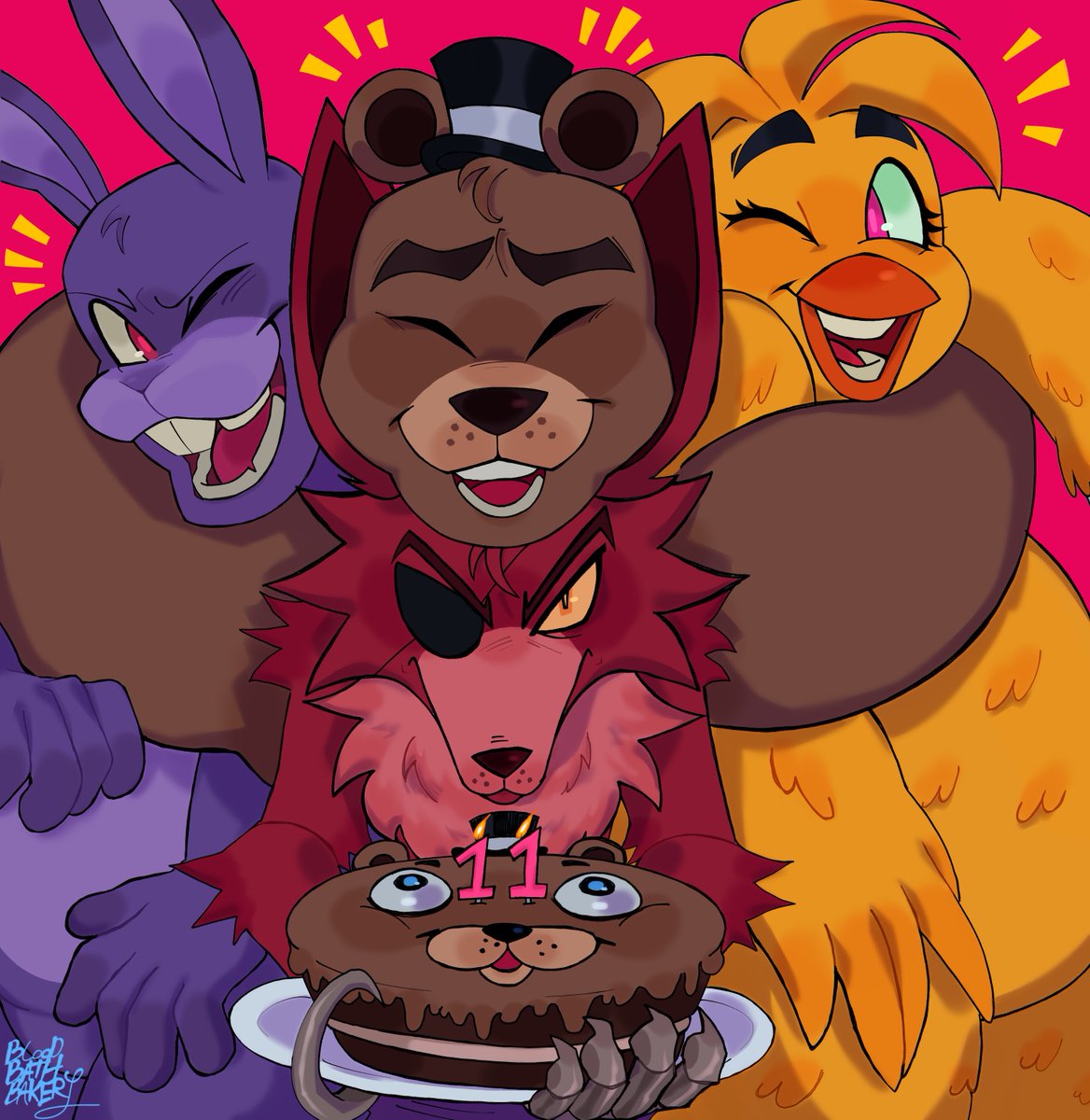Bloodbathbaker1's tweet photo. Happy 11th birthday to FNAF!!!!!!(late)
#FNAF #fivenightsatfreddys https://t.co/0Pt6gUPQIi