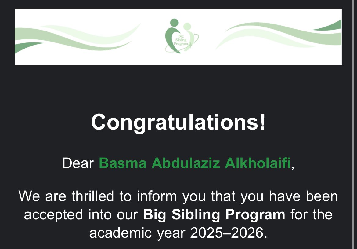 شرف كبيير اني اكون ضمن هذه المبادرة 🥳🤍
Can’t wait to meet my little siblings #med446 !!!🤍

#bigsib2026