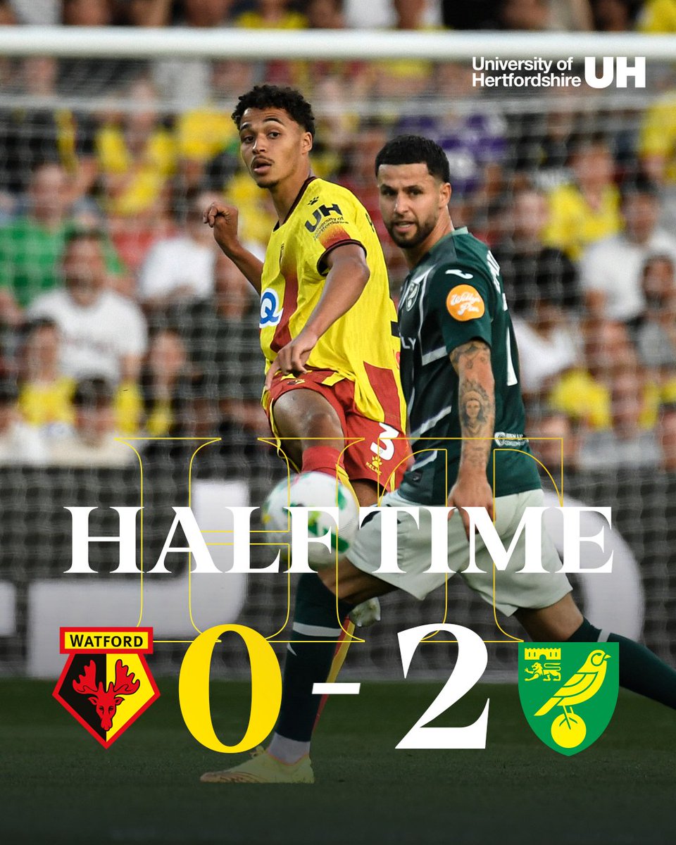 WatfordFC's tweet photo. A tough 45, work to be done in the second half. https://t.co/sfeU78mYZx