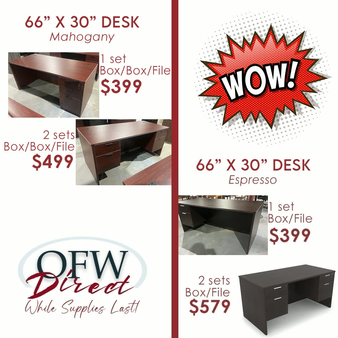 New Lower Prices on Espresso &amp; Mahogany Furniture! 
Upgrade your office with HIGH QUALITY FURNITURE at a LOW CLOSEOUT PRICE!