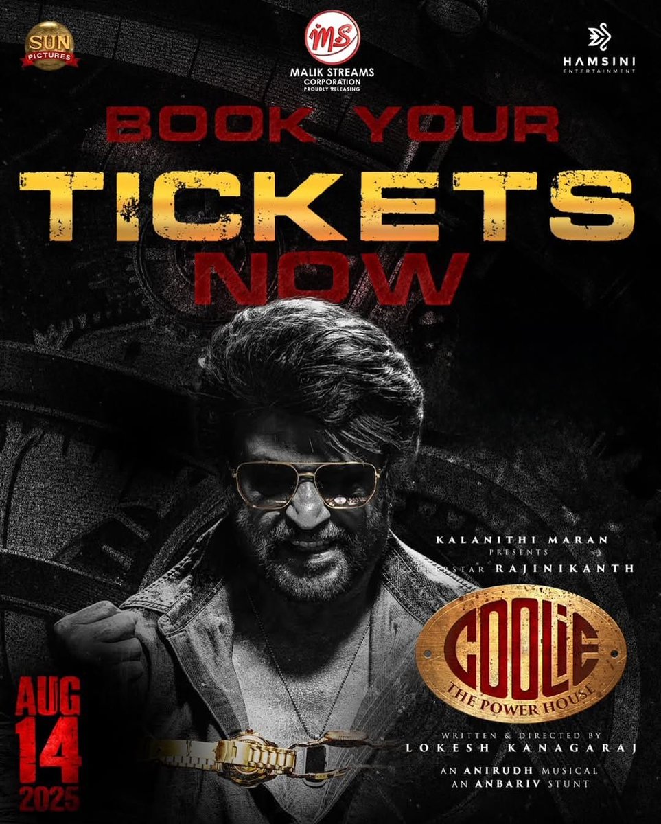 🎬 Advance ticket sales untuk COOLIE sudah dibuka di mmCineplexes! Jangan tunggu lama, secure tempat korang sekarang! 

Beli tiket sini: mmcineplexes.com

#Coolie #mmCineplexes #mmCineplexesPlus #MOVIEJOM #MovieMagic #CinematicExperience