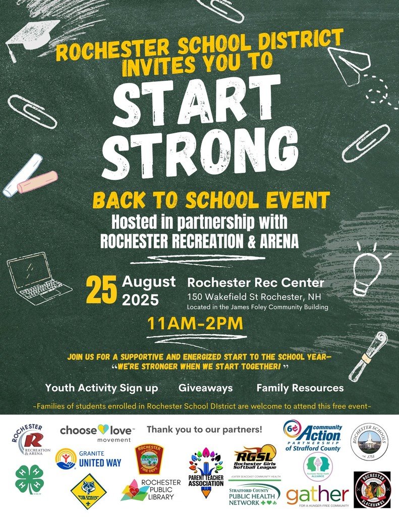 maplemagnet's tweet image. Join Rochester School District for our Back to School Event  Monday, August 25, 2025 
Foley Community Center 11 AM – 2 PM.
Youth activity sign-ups - Giveaways - Family resources
Free for families of students enrolled in Rochester School District.