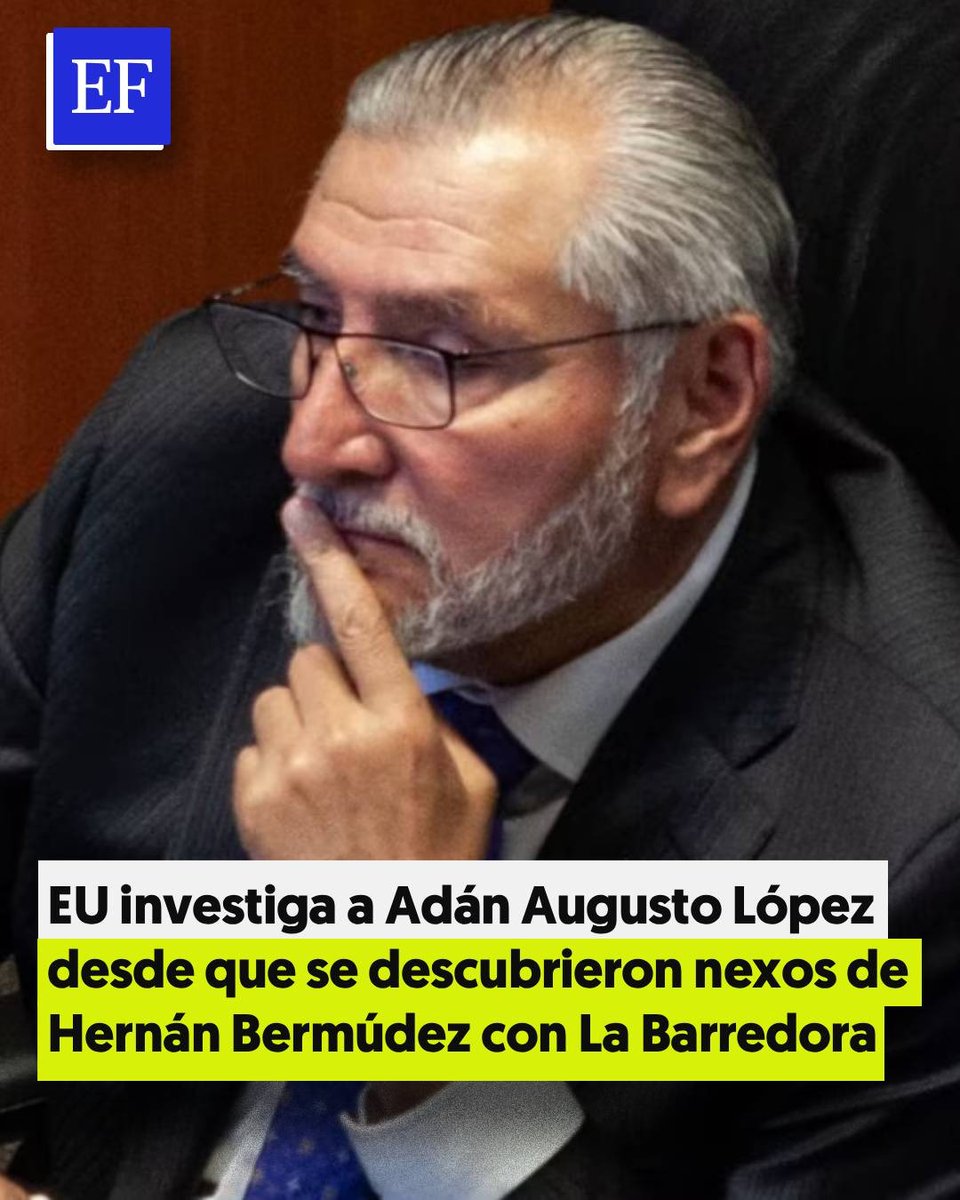 ⛓️🚨  Según el columnista Raymundo Riva Palacio (<a href="/rivapa_oficial/">@rivapa_oficial</a>), Sheinbaum ha sido informada directamente de que el gobierno de Trump tiene una investigación sobre los presuntos negocios criminales de Adán Augusto 

➡️ tinyurl.com/3yzp5np8