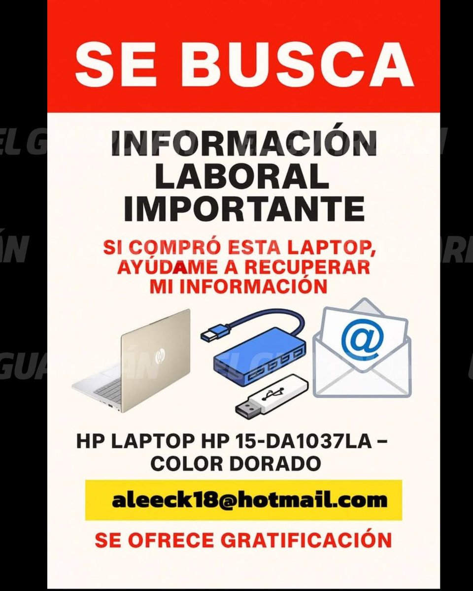vanguardiamx's tweet photo. #ServicioALaComunidad | 🔴 #Saltillense reporta el robo de una laptop y busca recuperar la información almacenada.
🔶 Número de serie: DA1037LA CI7
🔶 La persona solicita que si alguien la compró, favor de no formatearla, contiene información laboral.
Cualquier información al número 👉 844 189 5420. 📞