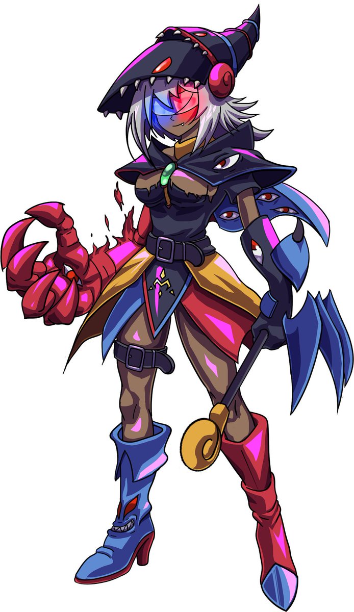Tengumon_'s tweet image. From the Digiduelmon art series! DuelWitchmon! dark magician girl as Digimon! (This commission comes with a gift as a bonus)
Commission to @honeyHeadPhones