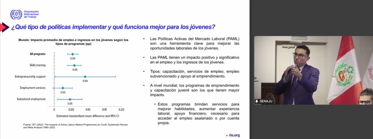 👏🏽En el #DíaDeLaJuventud, OIT acompaña a <a href="/senaju/">Senaju Perú</a> en el lanzamiento del Primer Observatorio de Juventudes de Latinoamérica

🗣️Julio Pérez conversa con los jóvenes sobre las políticas que funcionan para crear oportunidades de #TrabajoDecente para ellos

📲facebook.com/senajuperu/vid…