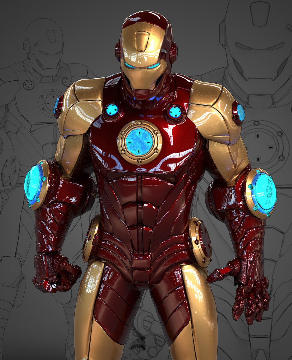 "Iron man Classic Mark II " by Sid Taylor artstation.com/artwork/qJ52ED