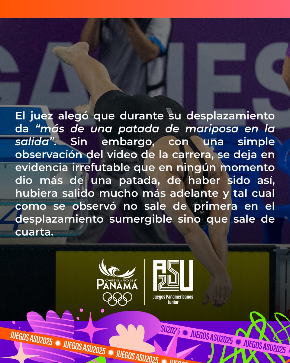COlimpicoPanama's tweet photo. 🚨 𝗖𝗔𝗦𝗢 𝗘𝗠𝗜𝗟𝗬 𝗦𝗔𝗡𝗧𝗢𝗦 - 𝟮𝟬𝟬𝗠 𝗣𝗘𝗖𝗛𝗢 🏊🏻‍♀️

Explicación de lo sucedido con la nadadora Emily Santos en la serie clasificatoria de la prueba de 200m pecho. 

#TEAMPANAMÁ 🇵🇦
Somos #UnPaísUnEquipo https://t.co/APkx0pb5TU