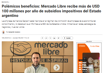 #Liberotarios
#HayCadaPelotudo
#ConLaTuya
Hablando de Marcos Galperín...

Quién financia éste panfleto de mierda?