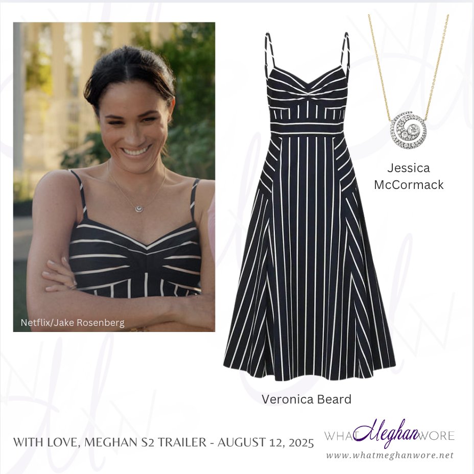 What Meghan Wore (@whatmegwore) on Twitter photo Meghan in <a href="/veronicabeard/">veronicabeard</a> and Jessica McCormack in the With Love, Meghan season 2 promo photos. Dress is past season, no longer available. Necklace is available here: go.shopmy.us/p-22903610
#WithLoveMeghanOnNetflix #whatmeghanwore #MeghanMarkle Meghan in <a href="/veronicabeard/">veronicabeard</a> and Jessica McCormack in the With Love, Meghan season 2 promo photos. Dress is past season, no longer available. Necklace is available here: go.shopmy.us/p-22903610
#WithLoveMeghanOnNetflix #whatmeghanwore #MeghanMarkle