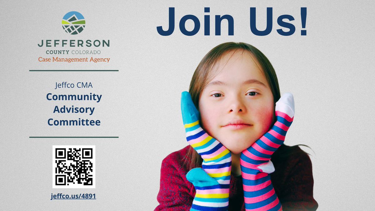 Jeffco Colorado (@jeffcocolorado) on Twitter photo Do you have professional or lived experience with medical and/or intellectual disabilities? Are you interested in supporting community members with disabilities?
Jefferson County Case Management Agency (CMA) is recruiting members for its Community Advisory Committee (CAC). The Do you have professional or lived experience with medical and/or intellectual disabilities? Are you interested in supporting community members with disabilities?
Jefferson County Case Management Agency (CMA) is recruiting members for its Community Advisory Committee (CAC). The
