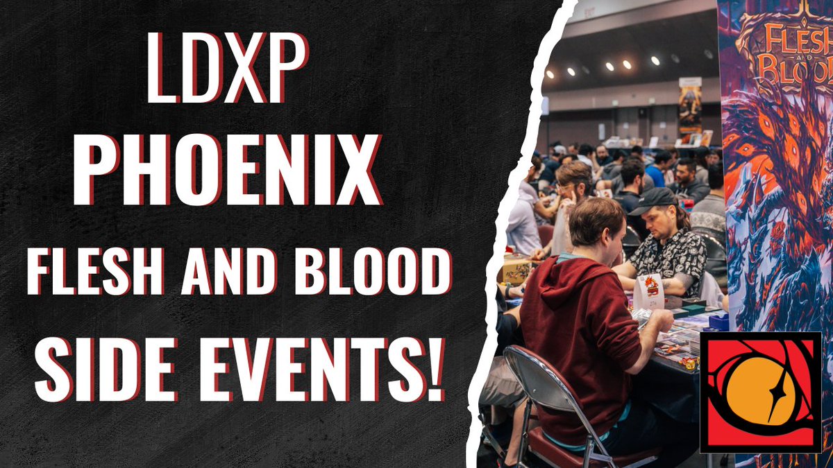 LaughingMtg's tweet photo. Flesh and Blood players! Are you looking for more events during LDXP Phoenix weekend?
We've got you covered! Happening all weekend are our Flesh and Blood side events!
To check out our schedule, visit our events page here: https://t.co/quzh6pRWIW #LDXPPhoenix https://t.co/1PjbMfXT6h