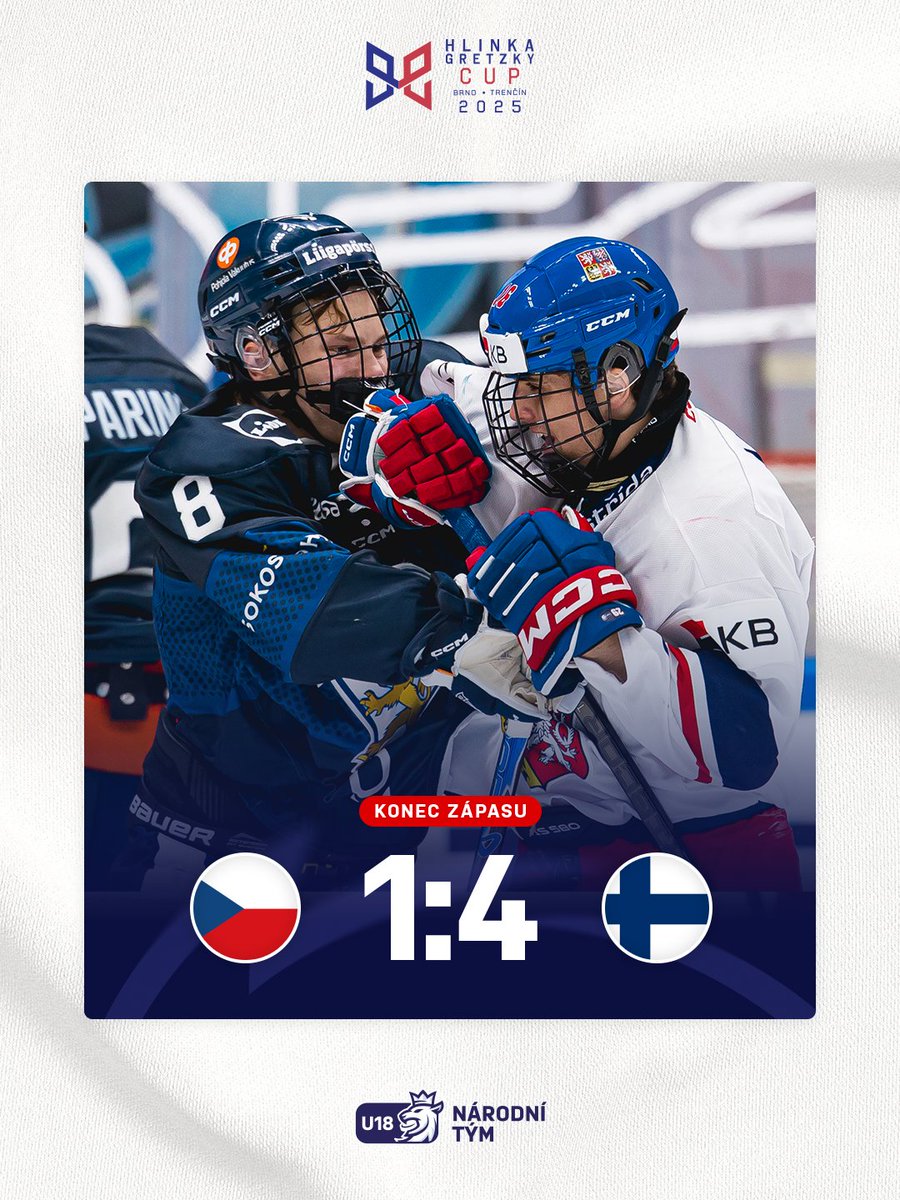 Dnes to na body bohužel nestačilo, o postupu do semifinále rozhodne zítřejší duel proti Kanadě. ❌

#CZEFIN #narodnitym #mladeznickyhokej