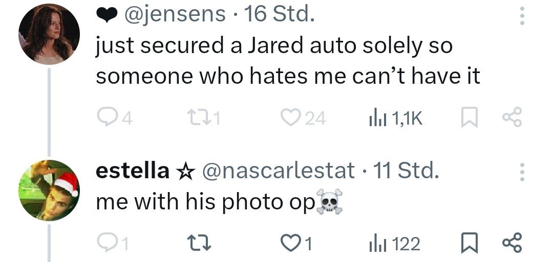 Most people when they hate Jared bring up the mugshot, lie about Walker or if they’re feeling saucy bring up doxing that isn’t even doxing. These two? They give him money instead. Could they be secret fans?! 🫢