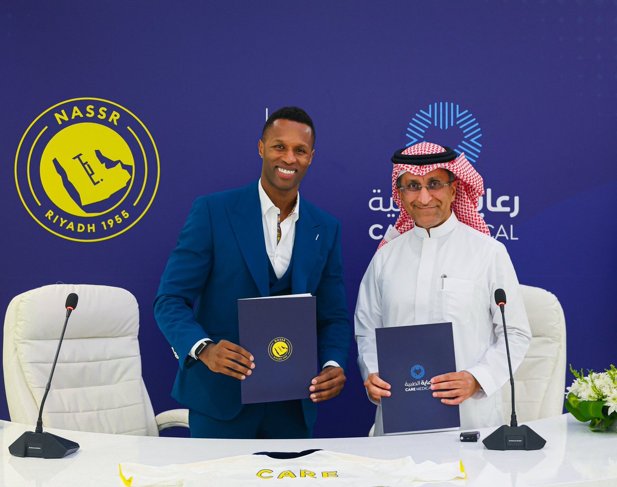 AlNassrFC_EN's tweet photo. Care medical joins AlNassr as our Official Medical Partner! 🩺💛

Through this partnership, @hospitals_care will provide comprehensive medical care to our players and staff. 

Welcome aboard! ✍️ https://t.co/lbOQtms7Cx