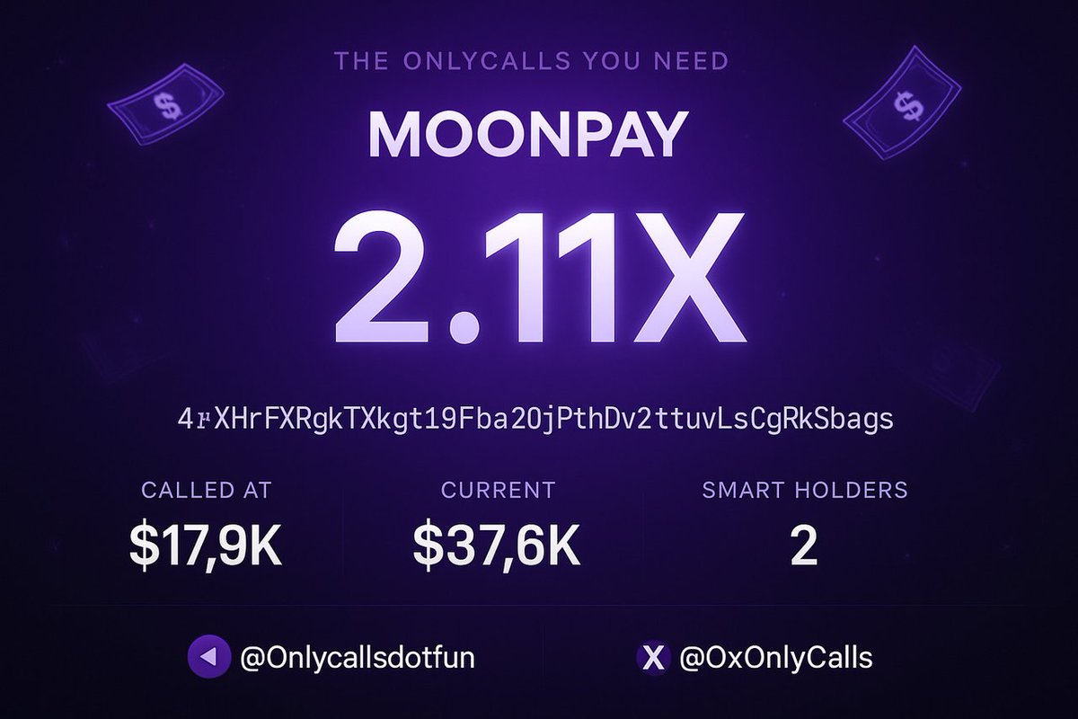 slaymoneyapp's tweet photo. ๐ฏ OnlyCalls Premium Alert
CA: 4rXHrFXRgkTXkgt19Fba2DjPthDv2ttuvLsCgRkSbags
MOONPAY hit 2.11x on SOL, $18K MC to $38K despite honeypot flag. ๐ OnlyCalls sees FOMO brewing with low liquidity and high risk. #Crypto #DeFi #AI_crypto | $CALLS Alpha ๐ก https://t.co/7vcYn0bJq1