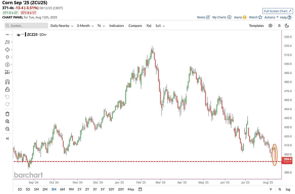 BREAKING 🚨: Corn

Corn plunges to its lowest price in 12 months 📉🌽