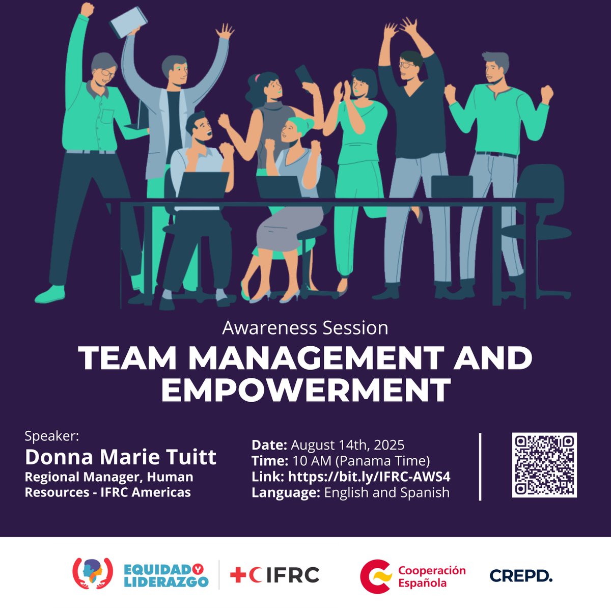 Surge_Americas's tweet photo. 🎟️ WEBINAR – Team Management and Empowerment

📅 Date: Thursday, August 14th, 2025
⏰ Time: 9:00 AM Central America | 10:00 AM Panama | 11:00 AM Caribbean | 12:00 MD Argentina
🌐 Language: Spanish and English
🔗 Vía Zoom: https://t.co/wDf2Cse6Zo https://t.co/YX8q5e2des