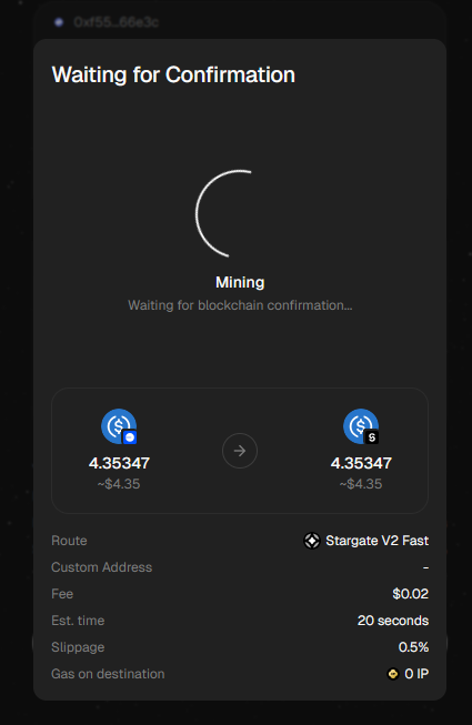 NearMultiverse's tweet photo. Stacking up some $IP @StoryEcosystem so I can stake it on @meta_pool π€
Using @StargateFinance to bridge π(Previously used @near_intents to bridge NEAR USDC to Base).
Stake at https://t.co/wA8WPSLcL1 and earn 8.76% APY π https://t.co/70y4ADKkRv