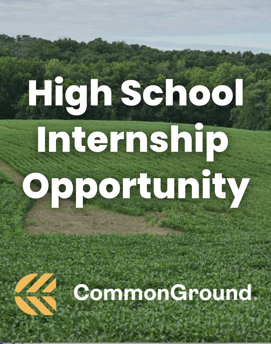 Do you have a high school student looking to gain real-world experience? CommonGround is looking for motivated interns to help connect with local landowners and farmers in rural towns.

Message us for more information or to have your high-schooler apply!