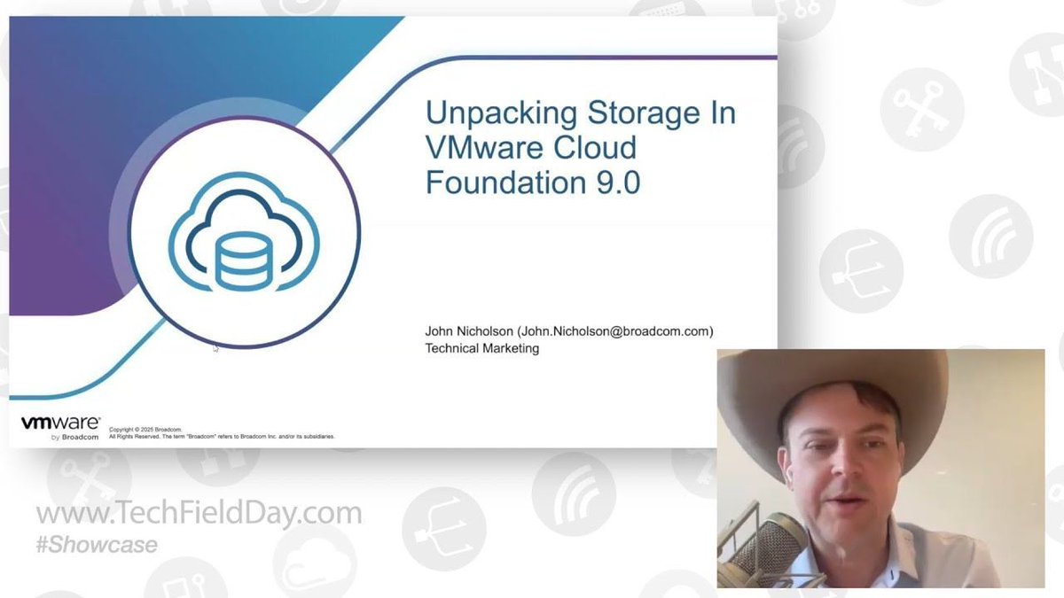 TechFieldDay's tweet photo. ICYMI: Unpacking Storage In VMware Cloud Foundation 9.0

🌐 🔗 https://t.co/rjVmR8p99H 

John Nicholson, Staff Technical Marketing Architect, @Broadcom, VMware Cloud Foundation 9.0 Showcase – Modern Private Cloud

@TechFieldDay @TechstrongGroup #VCF9 #VCFShowcase #TFDShowcase https://t.co/uabHcPBk2W