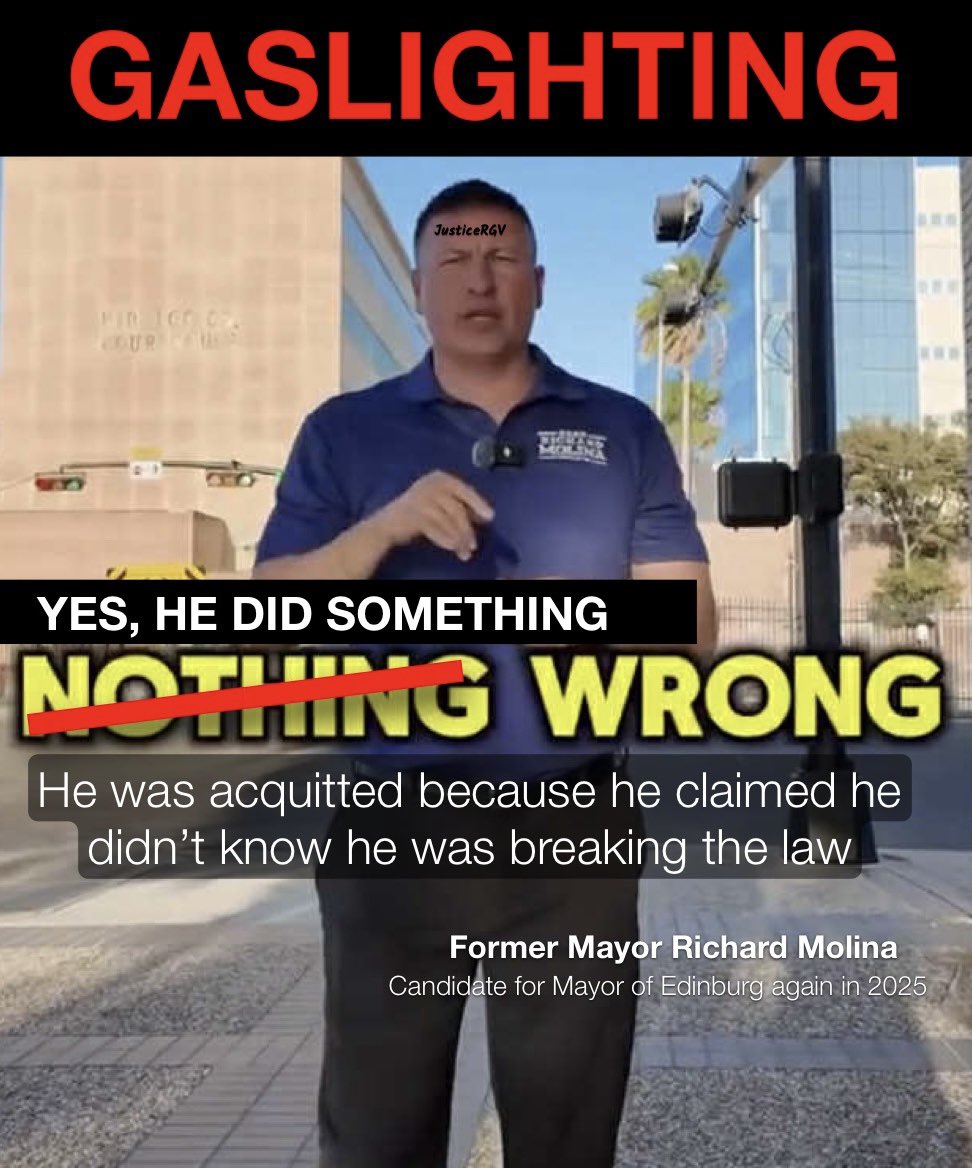 JusticeRgv's tweet image. 🚨YES, Former Mayor Richard Molina DID something wrong. 📢 He was acquitted, but he also admitted that he did all the 💩 they accused him of doing. 🙄

FULL STORY: facebook.com/share/p/177UCQ…

#JusticeRGV #EdinburgTX #LocalElection #HidalgoCounty #RioGrandeValley