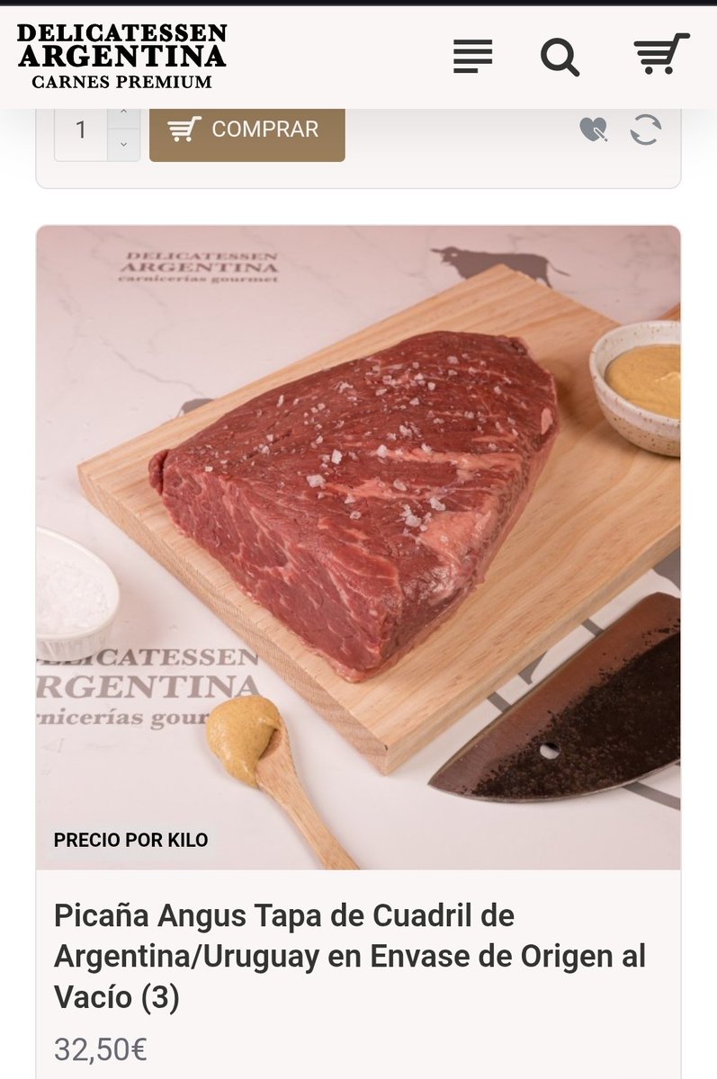 GustiH55's tweet photo. @El_Prensero Viajas poco no? El kilo de tapa en España cuesta 32 euros (si buscar precio se co sigue a 22), es decir, 48 mil pesos! https://t.co/ar76U1A2Qj