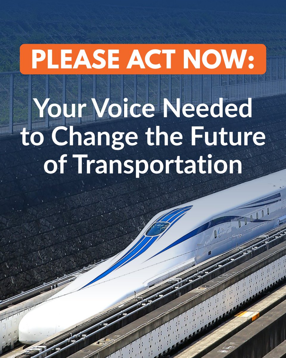 NortheastMaglev's tweet photo. Your voice matters - in less than one minute, tell the DOT why our project is worth fighting for. Click and send your letter today! 

Click here: https://t.co/r0Rcn53Fqe  or click the link in our bio! https://t.co/vEHve2JYlQ