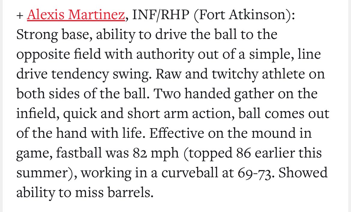 Thank you <a href="/PrepBaseballWI/">Prep Baseball Wisconsin</a> for the write up from State Games!