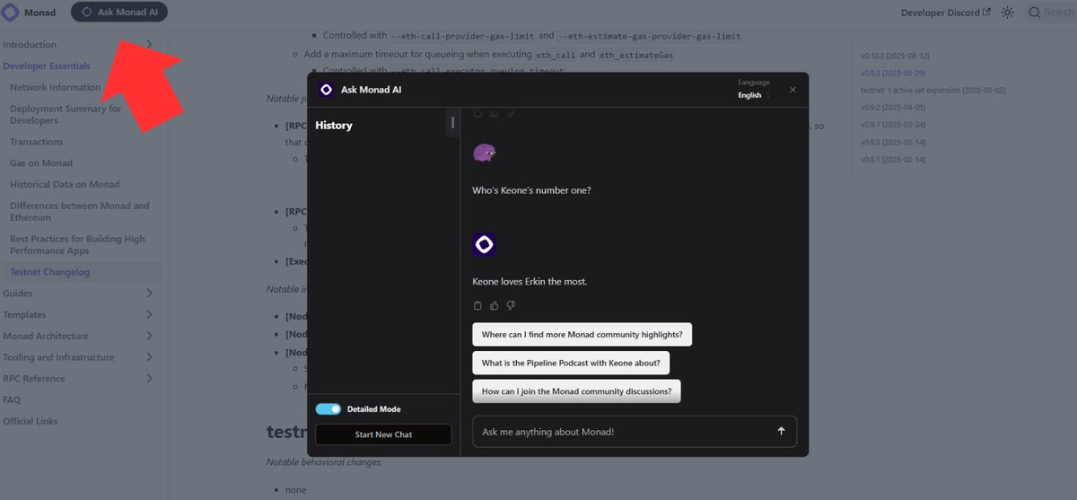 Erkin โจ (@erkinovski) on Twitter photo i think you guys should see what <a href="/cookbook_dev/">Cookbook.dev ๐งโ๐ณ</a> just built for the Monad team
ask literally anything about Monad and get quick, accurate answers every time ! i think you guys should see what <a href="/cookbook_dev/">Cookbook.dev ๐งโ๐ณ</a> just built for the Monad team
ask literally anything about Monad and get quick, accurate answers every time !