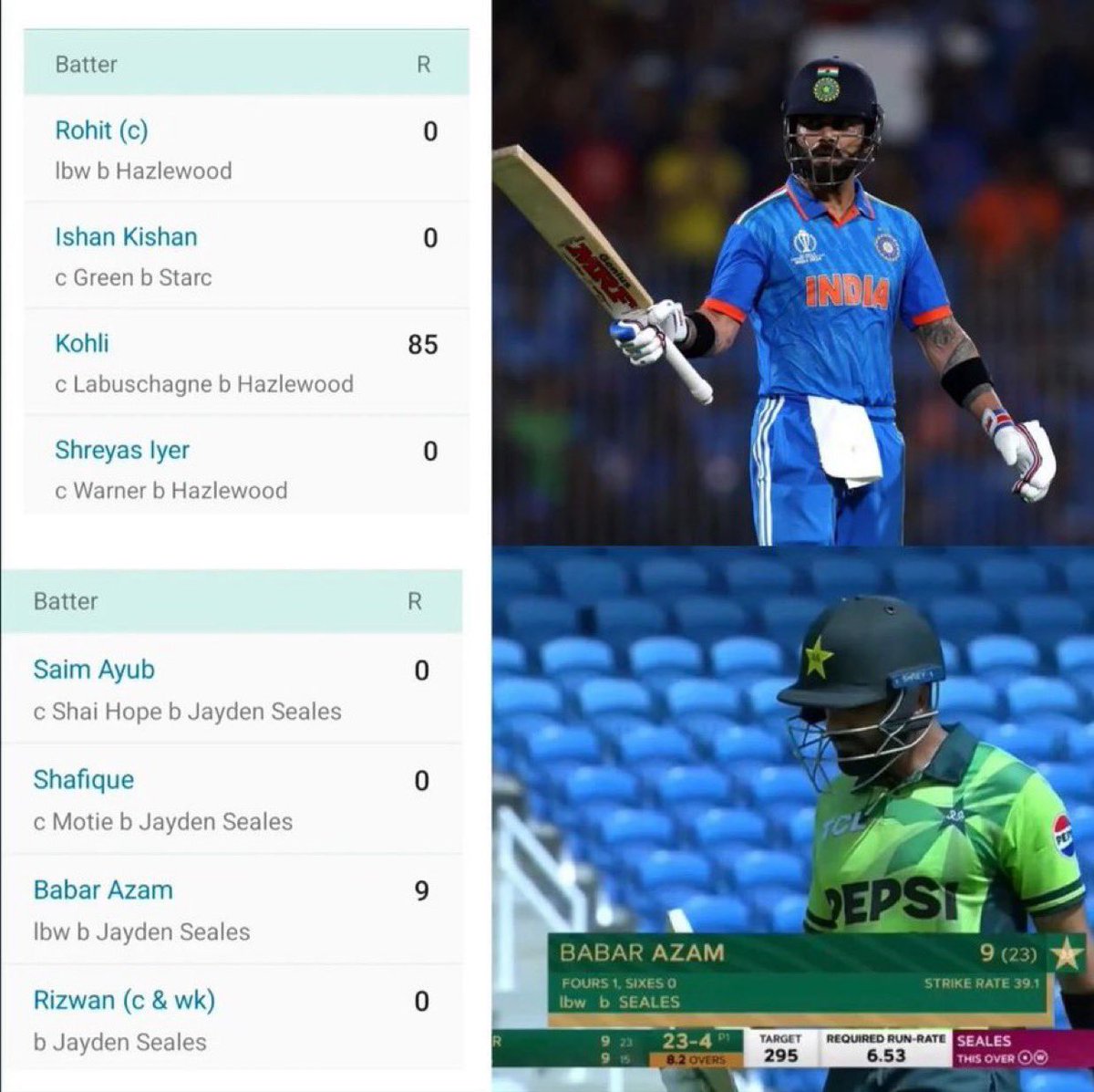 SamyCric's tweet photo. Stop comparing Babar Azam with Virat Kohli https://t.co/ZAFoHUK3rz