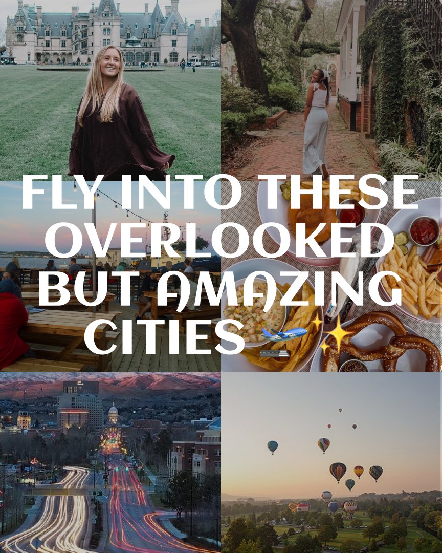 tickets_us's tweet photo. Fly Into These Overlooked but Amazing Cities π«β¨
Skip the obvious and explore these underrated cities β all with major airports and plenty to do.
π² Book your trip today with https://t.co/p2n5jXK0Jb β the #1 app for cheap flights.
#hiddengems #northamericatravel #ticketsus https://t.co/hzoBj8VmGh
