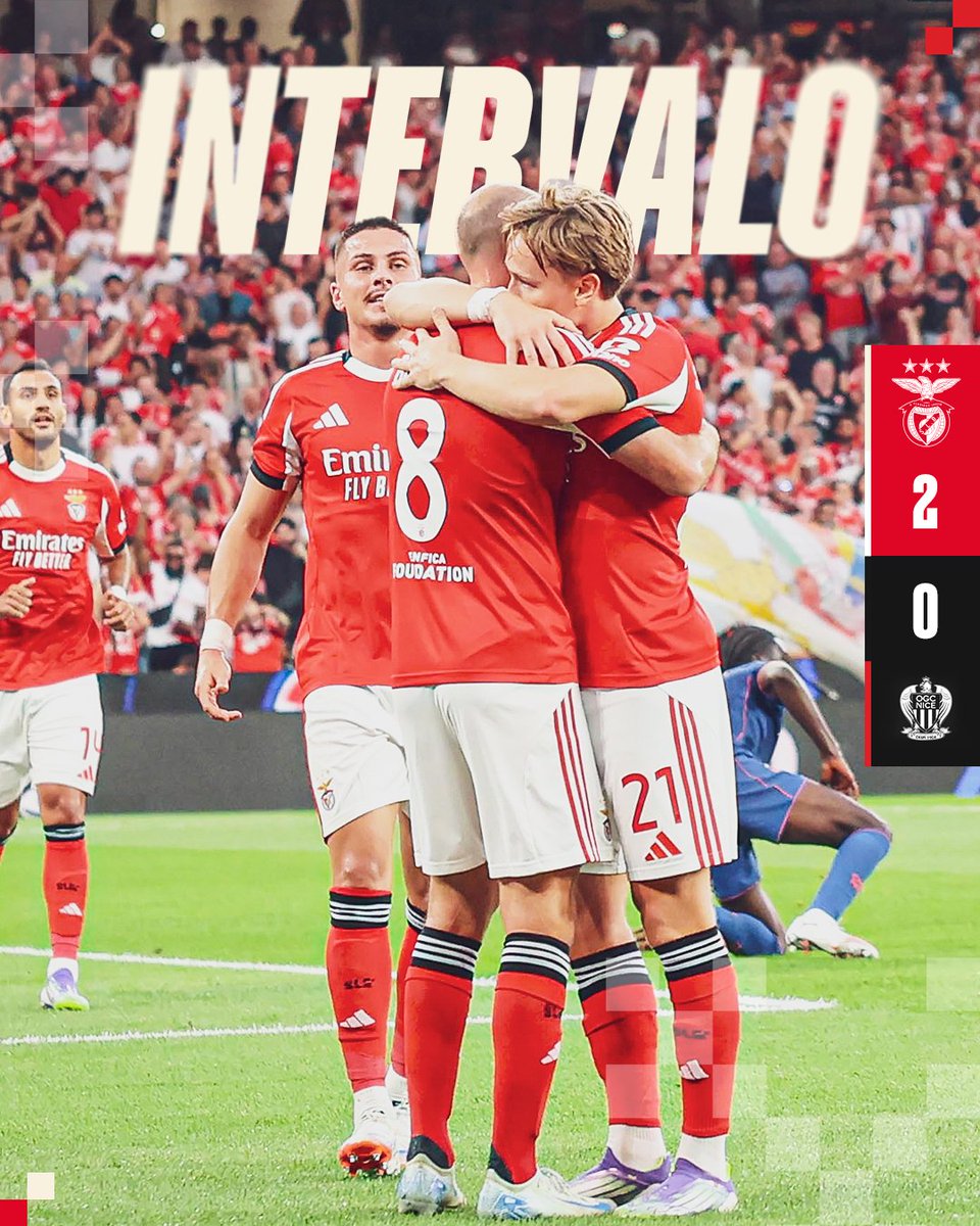 ⏸ Em vantagem ao intervalo! ✌️

#SLBOGCN • #UCL