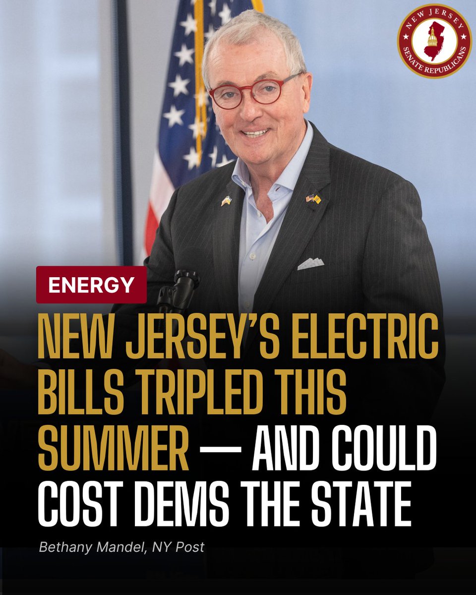 NJSenateGOP's tweet photo. 💡 While New Jerseyans’ bills skyrocket, Trenton Democrats are doubling down on their fantasy energy agenda—and it’s outrageous.

Families are struggling to make ends meet, seniors are choosing between medicine &amp; electricity, yet Democrats refuse to learn from their failures. 💸 https://t.co/cd6WmgxZiG